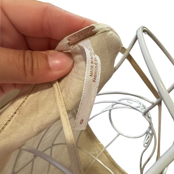 NWOT Free People Embroidered Floral Sequence Maxi Boho Dress Cream Tan White 0 - Picture 11 of 12